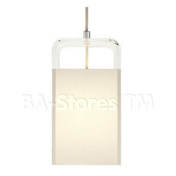 Tube Top Pendant in White/Clear - Pendant Lighting