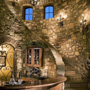 Rustic Winding Stone Stairway