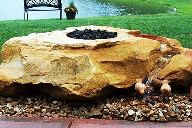 Fire/water boulder