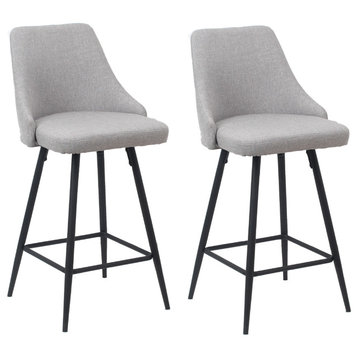 Tomas Upholstered Counter Stools, Set of 2, 25"