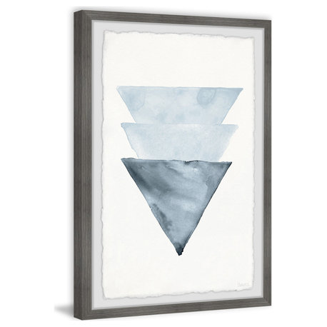 "Triangles Overlap" Framed Painting Print, 16"x24"