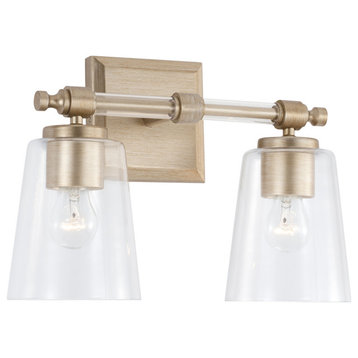 Breigh Two Light Vanity, Brushed Champagne