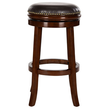 Carlton Bar Stool, Espresso/Brown Seat, Set of 2