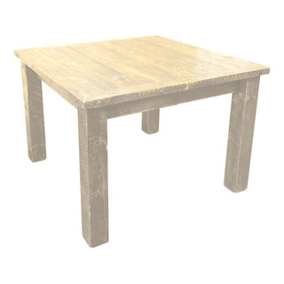 Barnwood Style Timber Peg Family Dining Table, 42" X 42" - Transitional ...