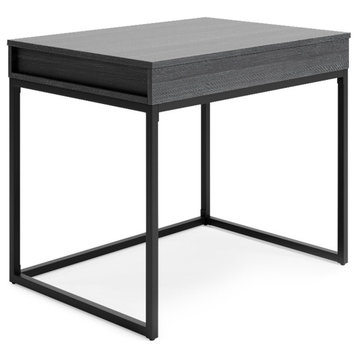 Ashley Furniture Yarlow Wood Home Office Desk in Black Finish