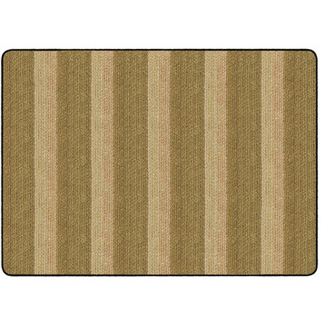 Flagship Carpets FA1008-32FS 6x8'4 Cozy BasketWeave Stripes/Natural Rug