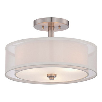 brushed nickel bathroom ceiling light