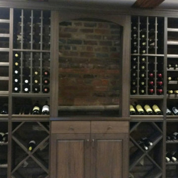 Dark Stain Wooden Wine Racking Systems Baltimore