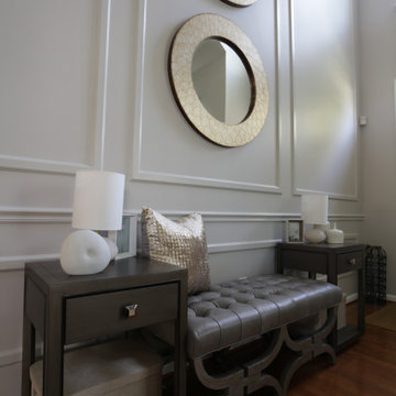 Cream Inspired Foyer, Dining, & Living Room