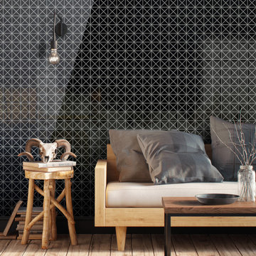 Modern Living Room Triangular Porcelain Mosaic Tile