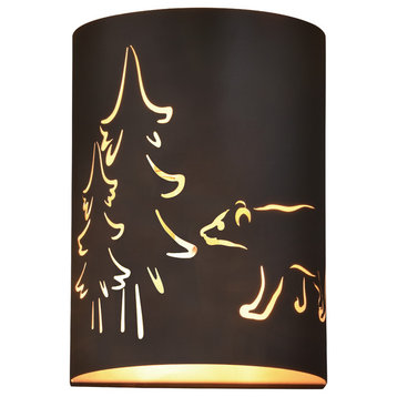 Katmai 2-Light Wall Sconce Noble Bronze and Brass Gold