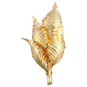 Tropicale 2-Light Wall Sconce, Gold Leaf