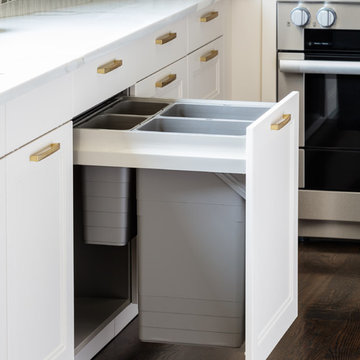 Pullout Garbage & Recycling Bins | Cos Cob, Greenwich New Residence