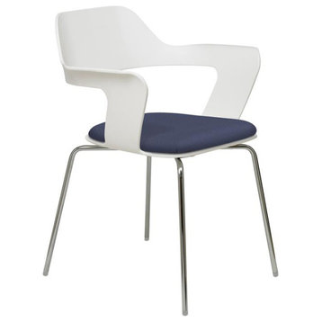 KFI Julep Stack Chair with White Flex Shell - Grape Vinyl