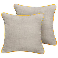 Sunbrella Cast Silver/Spectrum Indigo Outdoor Corded Pillows, Set
