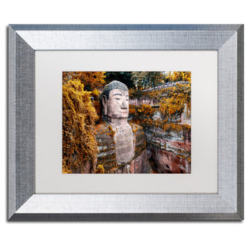 Philippe Hugonnard 'Giant Buddha I' Art, Silver Frame, White Matte, 14"x11"