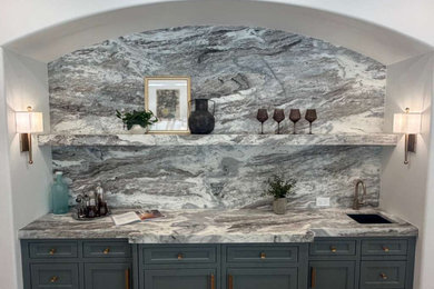 Example of a home bar design in Atlanta