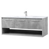 Modern Concrete Grey-Light Bathroom Vanity, Concrete Grey, 48"