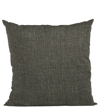 Mascara Wall Textured Solid, With Open Weave. Luxury Throw Pillow, 22"x22"