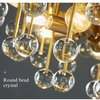 Modern colorful crystal chandelier for dining room, kitchen island, living room, 35.4", Round Crystal Ball