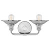 Hinkley Rigby Small Two Light Vanity, Polished Nickel