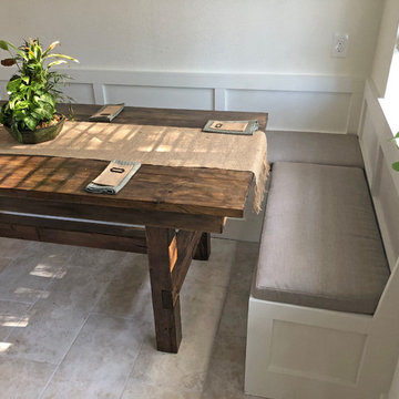 Custom breakfast nook cushions