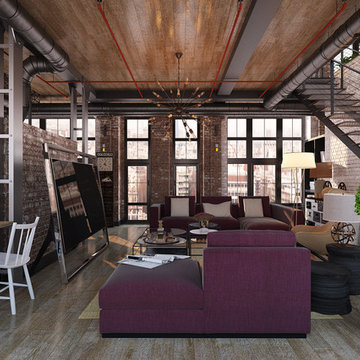 Industrial living room design ideas