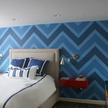 Arteriors Chevron Stripe Wall in Boy's Bedroom