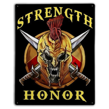 Strength Honor, Classic Metal Sign