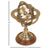 Urban Designs Engraved Brass Tabletop Armillary Nautical Sphere Globe