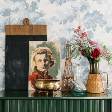 Colorful Chicago Tudor Dining Room