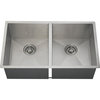 PD2233 Double Equal Rectangular Stainless Steel Kitchen Sink