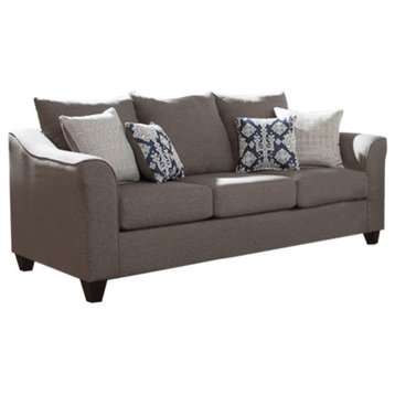 Coaster Salizar Transitional Upholstery Flared Arm Fabric Sofa in Gray