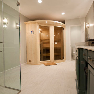 A Basement Bath that soothes the soul