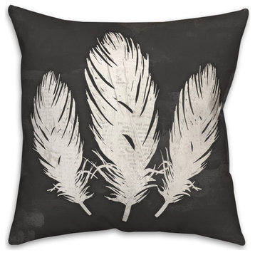 Simple Feathers 18x18 Spun Poly Pillow