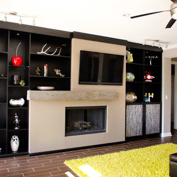 Built-Ins with Reclaimed Wood