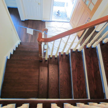 Manhasset Munsey Park home - Red Mahogany stain and Bona Traffic HD Satin!