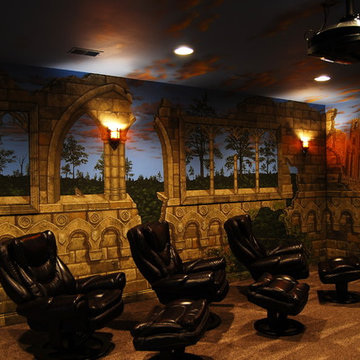 Game of Thrones Home Theater Mural by Tom Taylor of Wow Effects in Virginia.