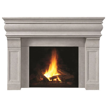 Fireplace Stone Mantel 1106.511 With Filler Panels, Natural, No Hearth Pad