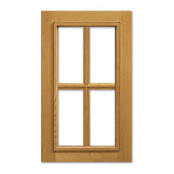 Cascade with French Lites Cabinet Door from CabinetNow.com shown in Red Oak - Kitchen Cabinetry