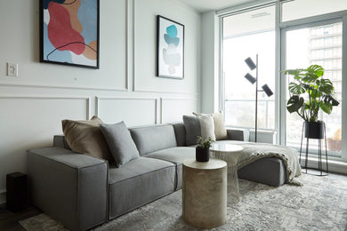 Living room - scandinavian living room idea in Vancouver