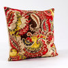 Floral pillow cover in red and gold, Richloom fabric, designer pillow cover, 18x