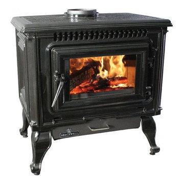 Breckwell High-Gloss Porcelain Enameled Cast Iron Wood Stove