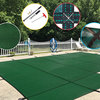 Water Warden Green Mesh Safety Pool Cover, Left Side Step, 18' X 36', Left Side