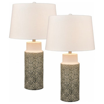 1 Light Table Lamp (Set of 2) In Transitional Style-30 Inches Tall and 17