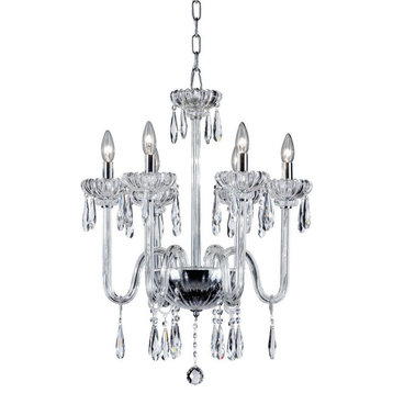 Traditional 6-Light Chandelier Clear Glass - 27.25 inches - Chandeliers