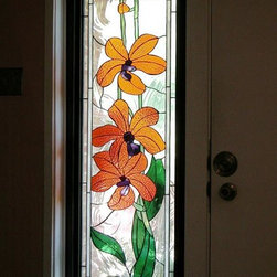 Bermuda Orchid - Stained Glass Panels