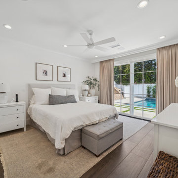 Primary Bedroom with Backyard Pool Views