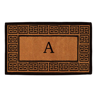 A1hc 100% Pure Rubber Monogrammed Front Door Mat 24 x39 Doormat, Indoor/ Outdoor Use - J