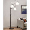 Midtown 3-Light Arch Floor Lamp, Dark Bronze/White
